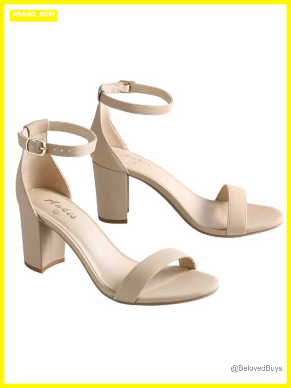 Open Toe Ankle Strap Chunky Heel Sandals 2.75 Inch Block Heel